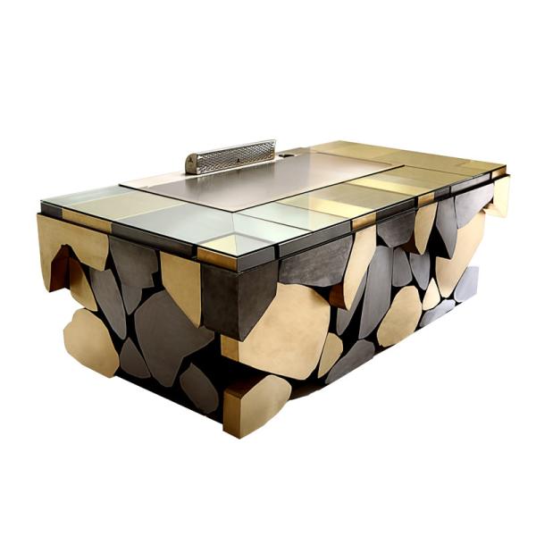 7 Seats Electric Teppanyaki Grill Stainless Steel Material 380v 50hz For