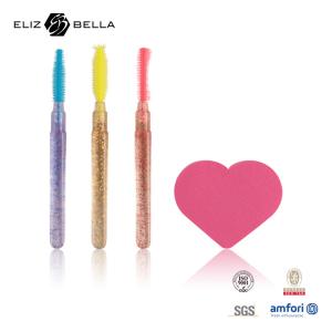 China OEM Disposable Silicone Mascara Wands Crystal Handle Silicone Eyelash Brush wholesale