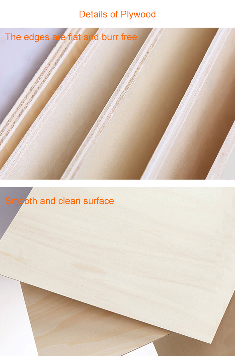 High Quality Plywood Wooden 13mm Plywood 3ft x 6ft Poplar Core Faced Plywood Sheets