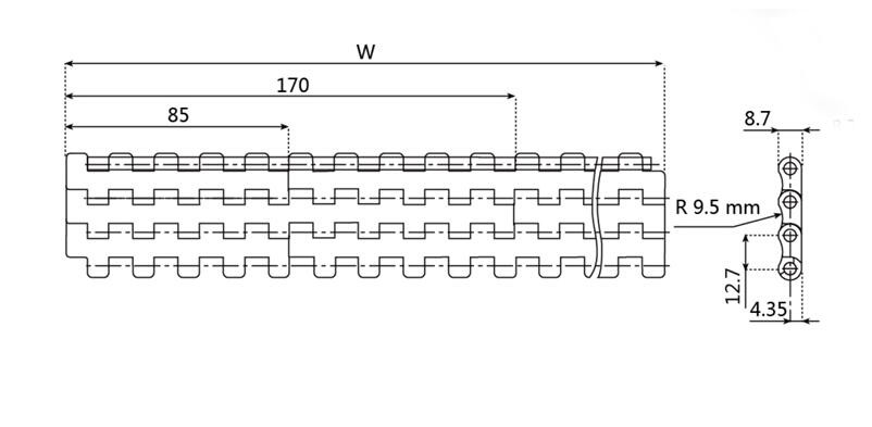 High Durability Modular LBP Conveyor Belts of Varying Lengths