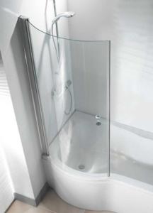 China Transparent Bath Shower Screen Glass Bent Tempered Glass wholesale