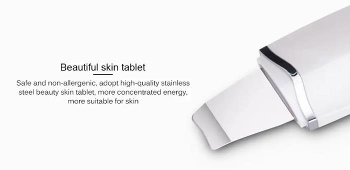 Beauty Salon Facial Skin Ultrasonic Scrubber Electronic Skin Spatula 95g Weight