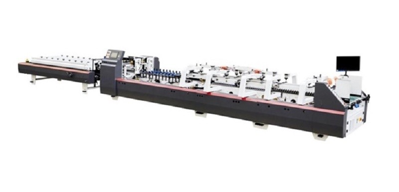 Automatic High-speed 4 & 6-corner Folder Gluer Machine, by cold glue gun or hot-melt glue gun as optional