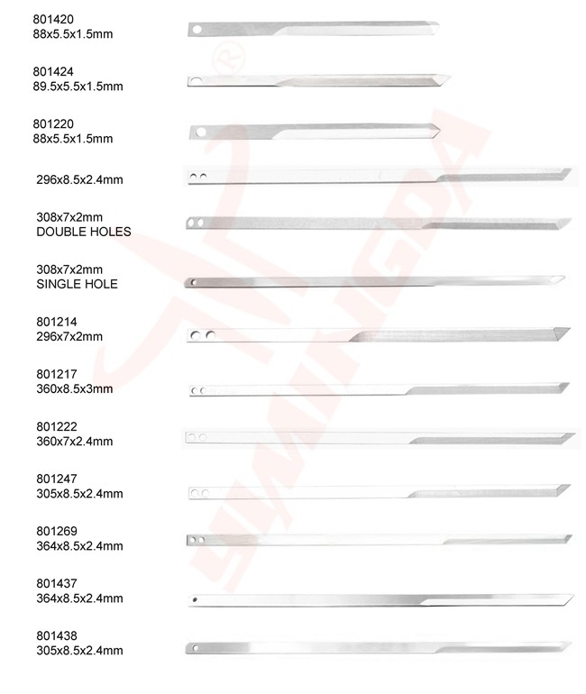 Cutter Knife Blade For Auto Cutter Machine Size130 x 7 x 2mm