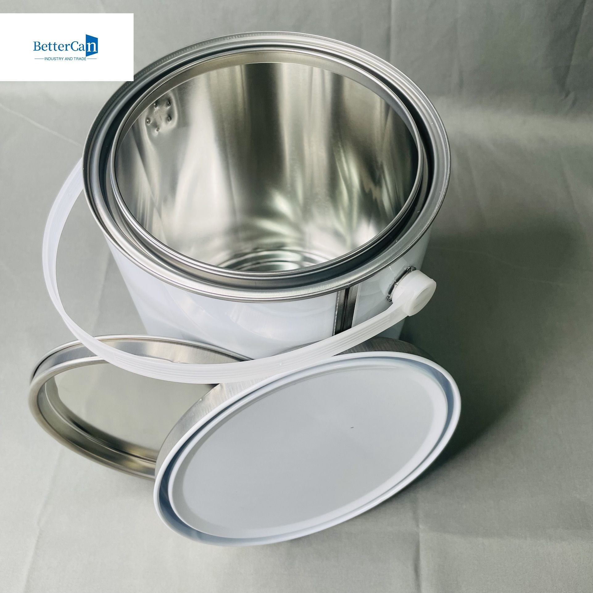 4Liter Round Tin Bucket Wood Coating Package 1 Gallon OEM Empty Paint Tins