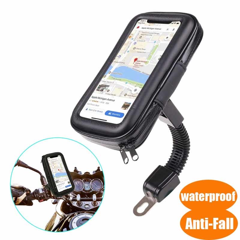 Rearview Mirror Motorbike Phone Mounts 6.5 Inch IPX4 Water Resistant