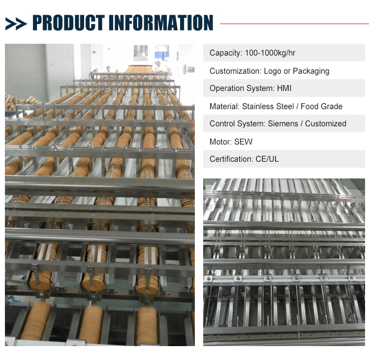 High Quality Tray Less On-Edge Automatic Cookies Packing Machine For Biscuits Packing Line