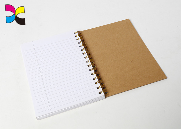 Coated Art Paper Spiral Notebook Printing Journey With Kraft Paper Back Cover