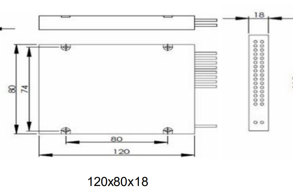 Optical Passive DWDM Multiplexer Wide Pass Band Compact Size