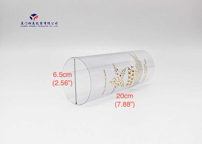 Hot Stamping Plastic Clear Packaging Tubes Without Covers 6.5cm Dia 20cm Height