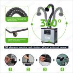 80W Portable Solder Fume Extractor 235m3/h System Flow With Removable Wheels