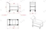 Stainless Steel Inner DES Strip Film Transport Trolley With Handle And 4''