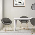 Antirust Gold Leg Leather Dining Armchairs Nordic Design Dining Chairs 150kg