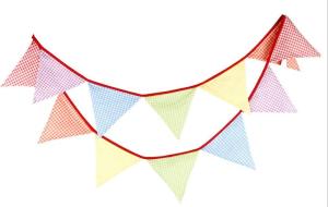China Triangle Rainbow 100 Cotton Flag Line For Festive Party wholesale