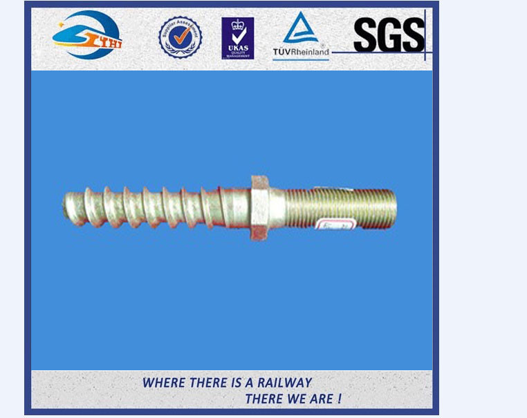 ZhongYue Railroad Coach Screw Spike M24 Railway Spike Screw 5.6 Grade