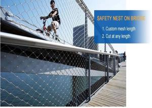 China Sus 316 1.5mm Steel Wire Rope Mesh 300x300mm Hole wholesale