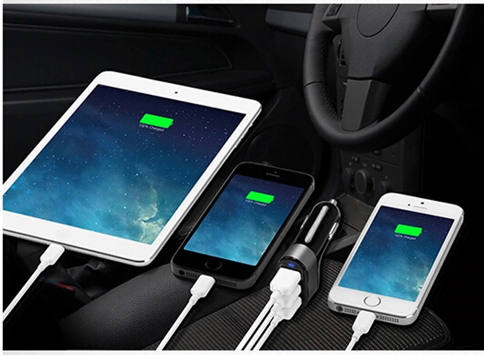 5V 5.1A 3 port USB Car Charger ,3usb car charger,3usb travel charger for iphone 6 for ipad for Samsung with CE/FCC/RoHS