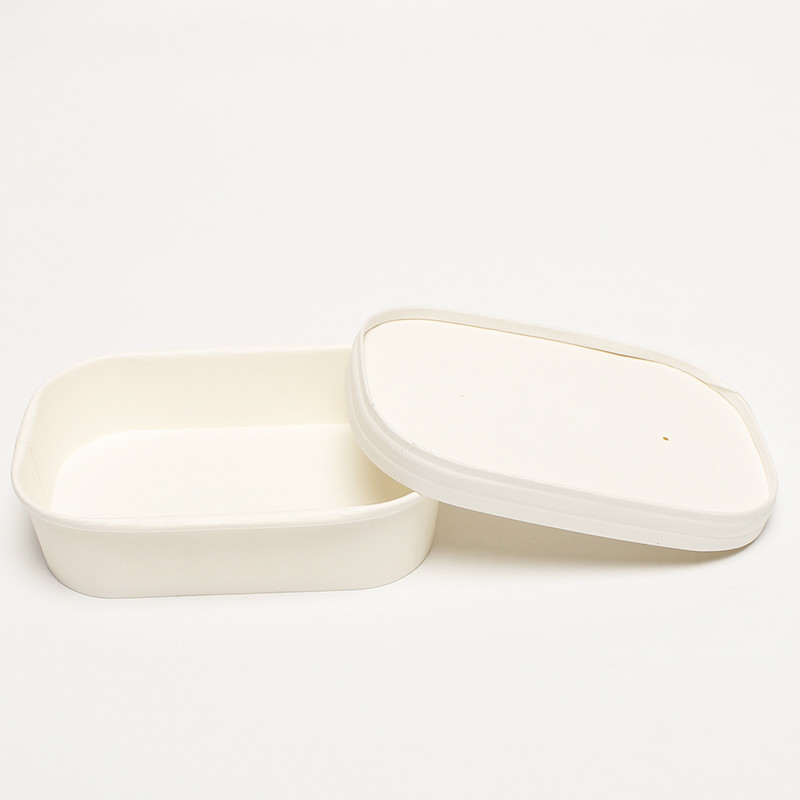 Lightweight Square Paper Bowl Takeout Disposable Food Container With Lids