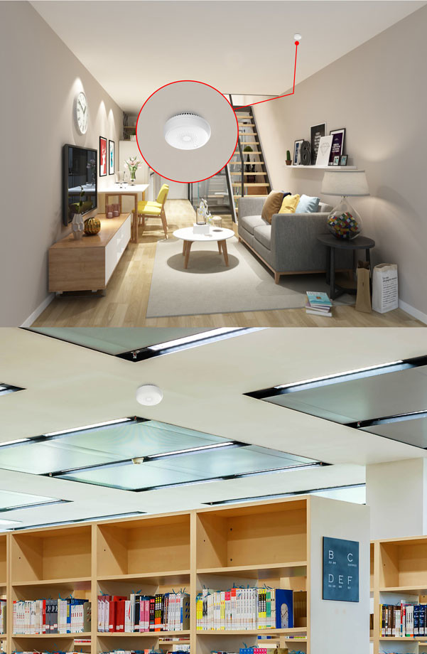 2.4GHz Zigbee Smoke And CO Detector DC 3V Fast Acting Photoelectric