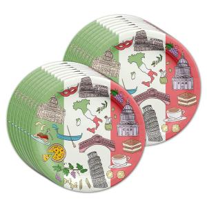 China Italianate Paper Disposable Compostable Party Supplies Cups Plates wholesale