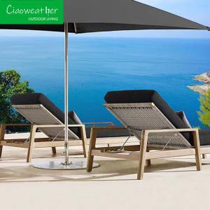China Outdoor Pool Teak Sun Lounge Chair Modern Design for Hotel Restaurant Banquet Home and Coffee wholesale