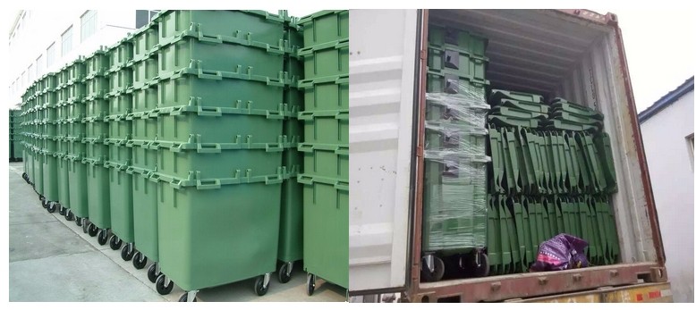 660L dumpster garbage bin large capacity waste bin price