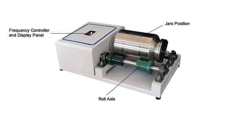Compact 60 - 570RPM 5L Laboratory Scale Roll Ball Mill