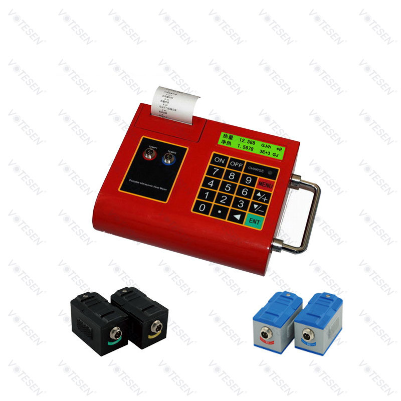 Built In Printer LCD Digital Ultrasonic Pipe Flow Meter Heat Measurement