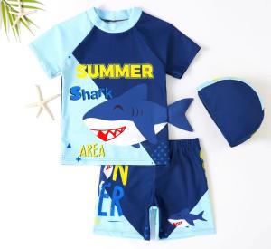 China Blue Shark Boys Swimwear Sets Children'S Xl For Beach Occasion wholesale