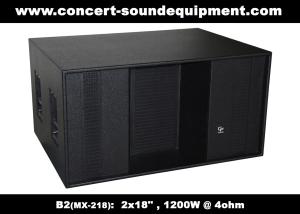 China Line Array Speaker / 2x18&quot; Horn Loaded 4ohm 1200W Subwoofer For Concert , Disco And Club wholesale