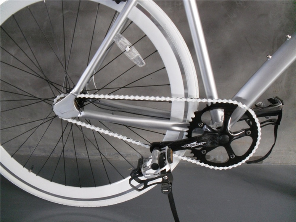 Lasco Crank Set Silver Color Single Speed Bullbar Aluminum Alloy Frame Vintage Fixie Fixed Gear Bike Bicycle