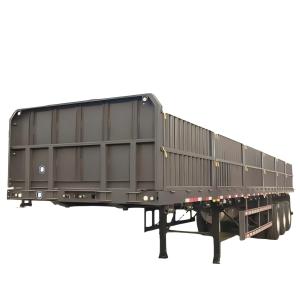 China CIMC can customize the color size of 3-axle freight fence semi-trailer. wholesale