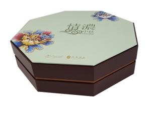 China Octagon Shape Cardboard Box Logo UV Gold Foil Stamping OEM Design Customized Size Gift Box Packaging wholesale