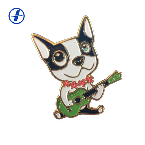 Wholesale metal custom size plating lovely lapel pin soft enamel