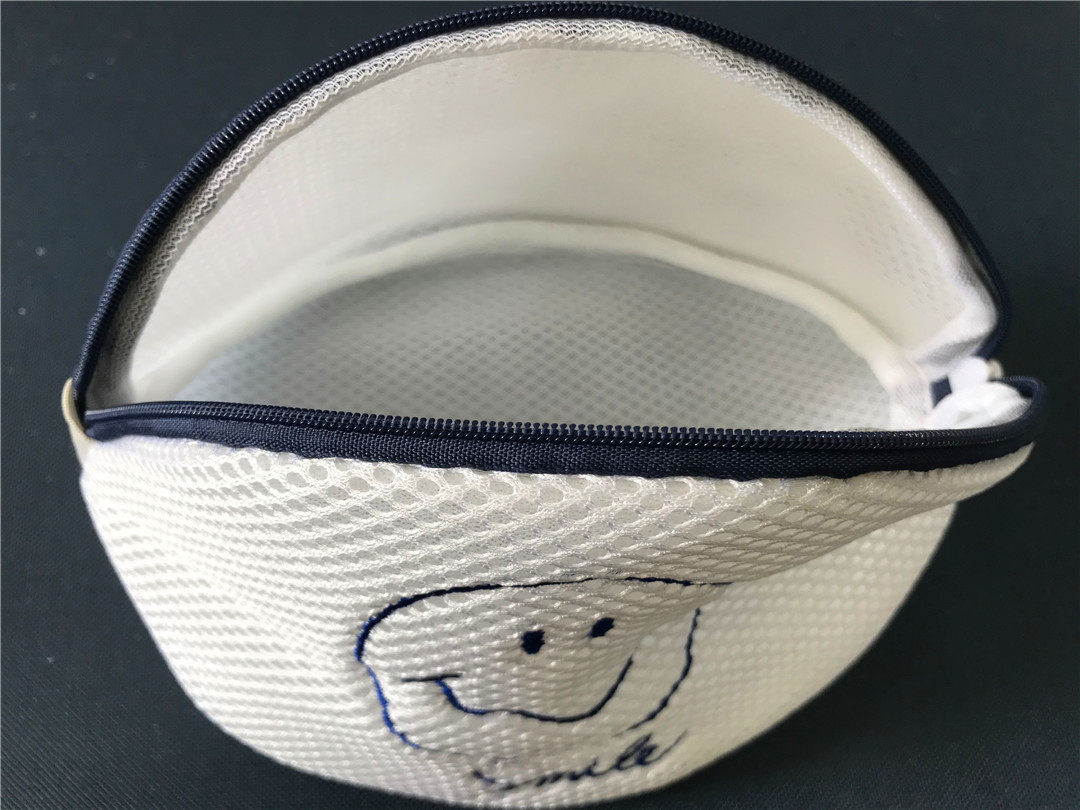 Quality underwear washing protection poly mesh bra laundry bag with zipper type