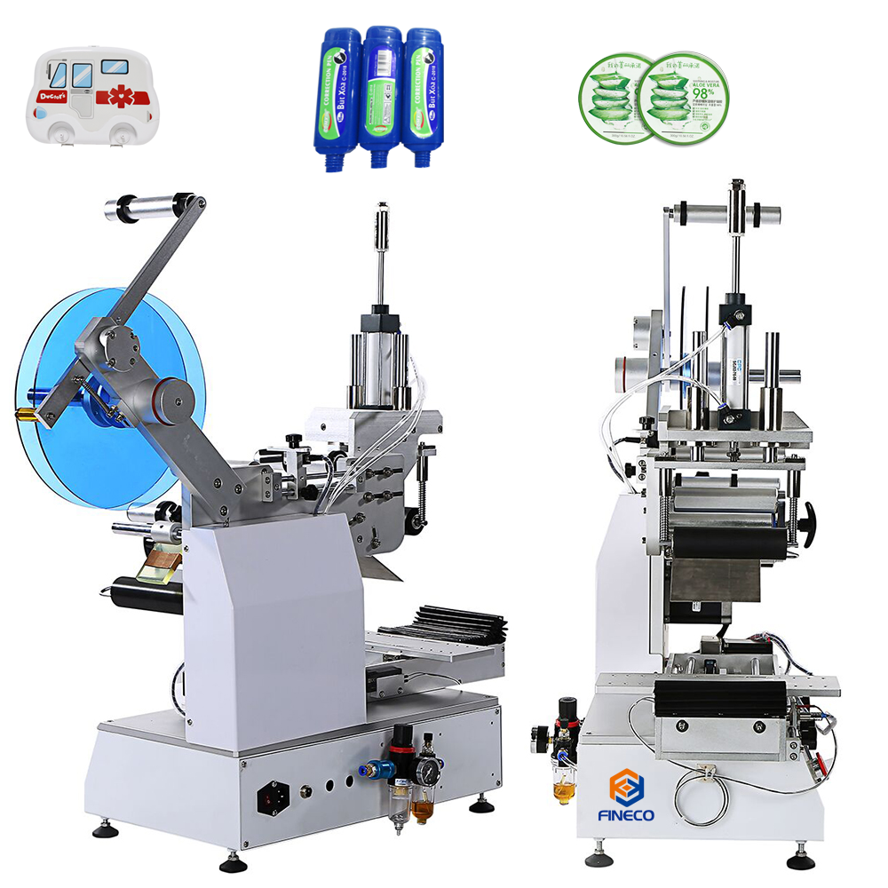 High Precision Electric Driven Type Round Flat Bottle Labeling Machine for Food Cans