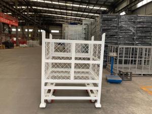 China 50kg Steel Stillage Pallet Cage With Padlock Locking System wholesale