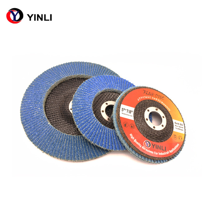 Abrasive 5 Inch Flap Discs 115x22mm 125x22mm Fiberglass Backing