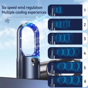 China HEBRONFAN Desktop Bladeless Fan Turbocharged 36Db Low Noise wholesale
