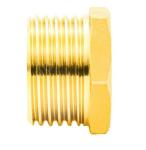B124 Hex Bushing 1/2" Female NPT × 3/4" Male NPT Brass Tube Fitting