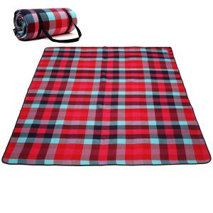 China Checkered Portable Beach Mat , Water Repellent Pocket Picnic Blanket wholesale