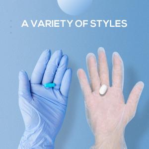 China Vinyl Sterile Disposable Plastic Gloves Curved Finger Textured Surface Sterility Maintain wholesale