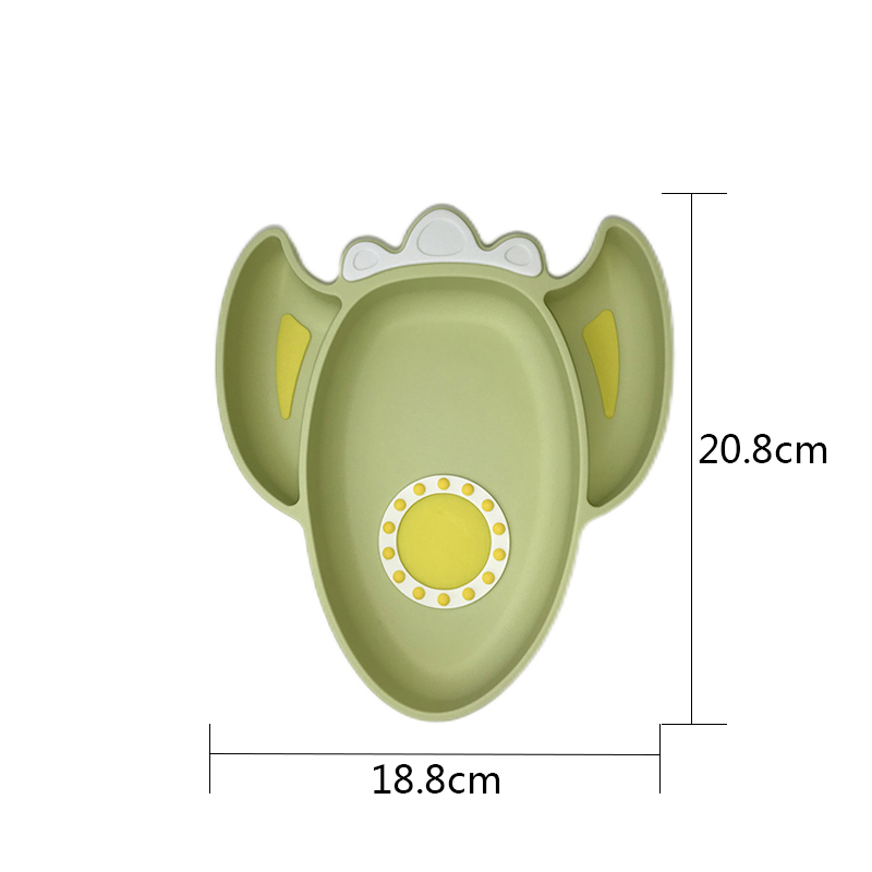 Cartoon Character Shape Baby Silicone Bib Bowl Spoon Set Bpa Free