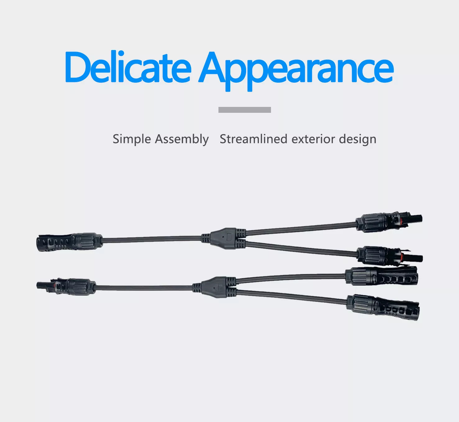 IP67 Y Branch Solar Panel Connectors 1000V DC Tin Plated Copper Material