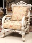 Elegant Blue Classic Arm Chair