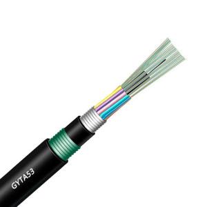 China GYTA53 Armored Outdoor Fiber Optic Cable 12 24 36 48 72 192 144 Core Single Mode wholesale