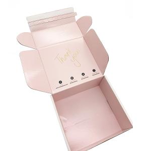 China Colored Mailling Corrugated Shipping Boxes E Flute With Tab Locking wholesale