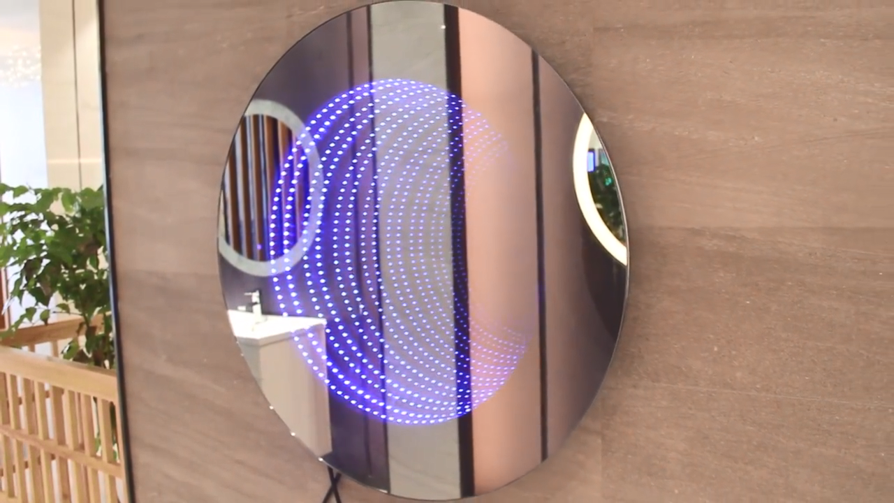 Wall Decoration 3D LED Infinity Mirror Round Infinity Wall Mirror Mildew Proof
