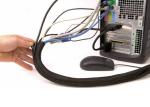 Durable Heat Proof Cable Sleeve , Black / Blue Electrical Wire Sheathing