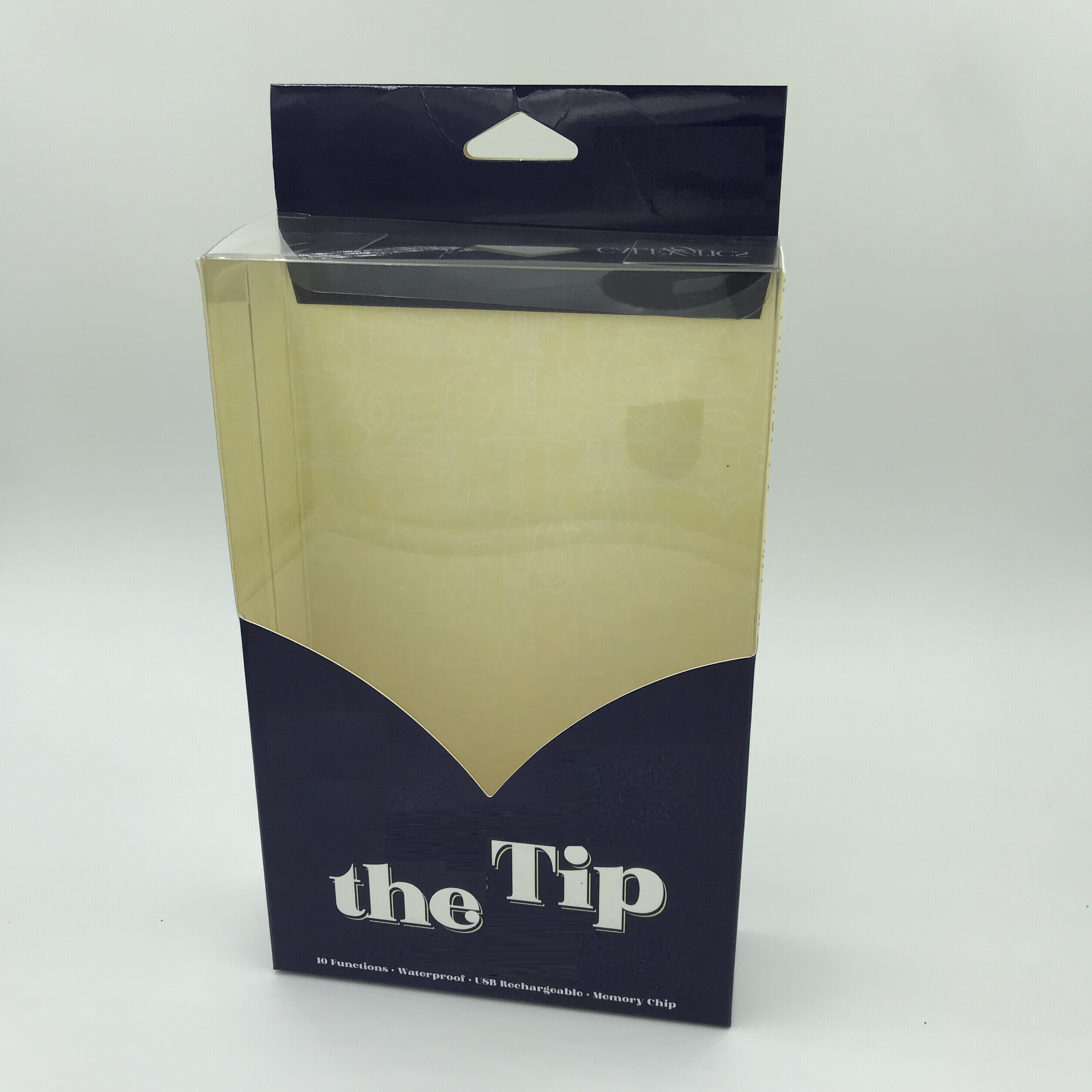 Paperboard Packaging Box Lock Bottom With PVC Window And Hanger